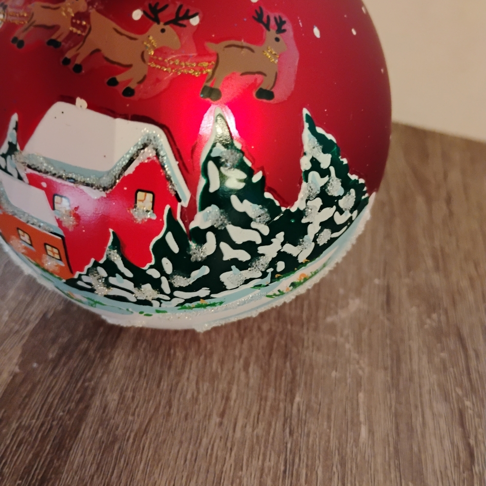 Robert Stanley Christmas Snow Glass Ornament - Picture 3 of 7